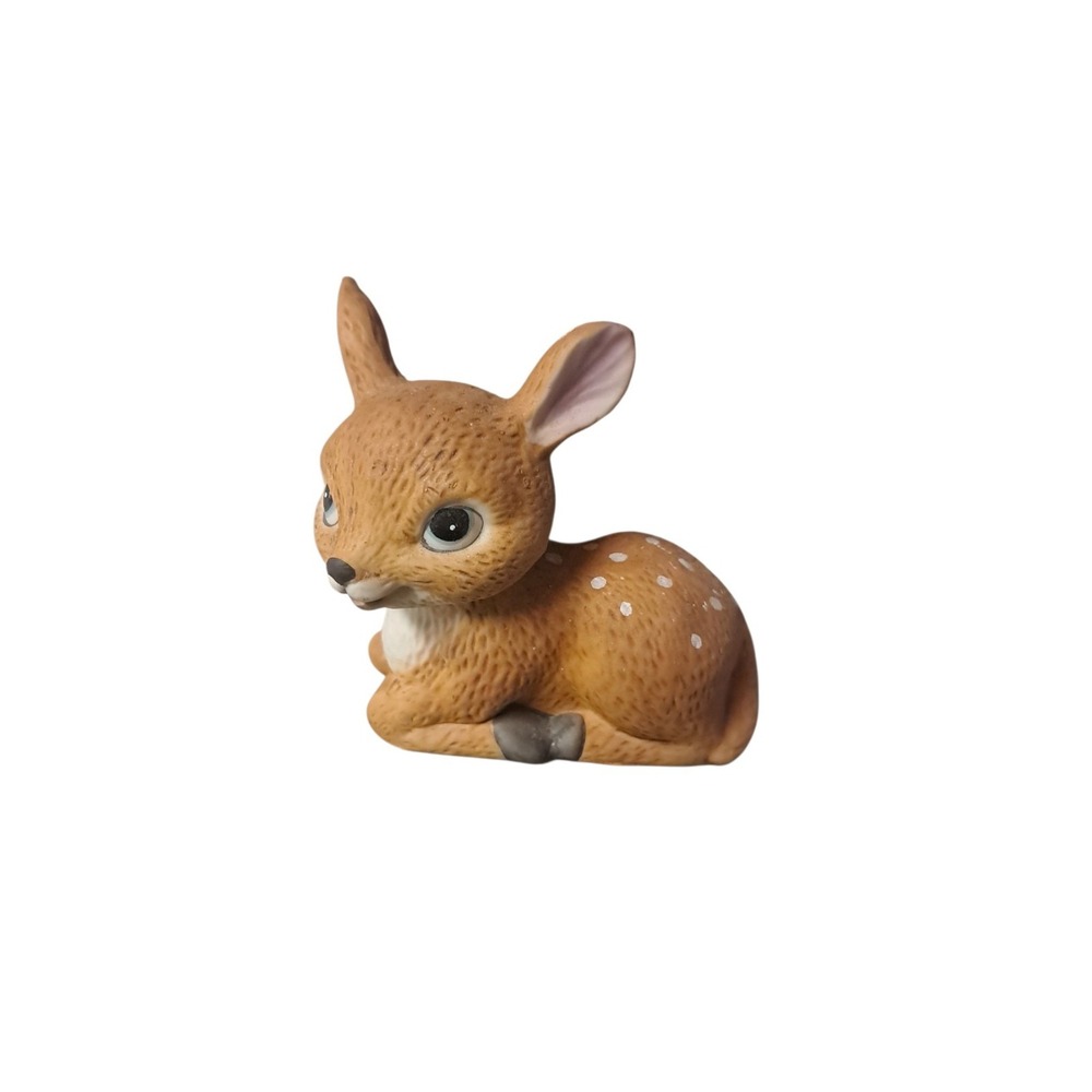 Vintage Homco Baby Deer Fawn Figurines Ceramic Small #1473